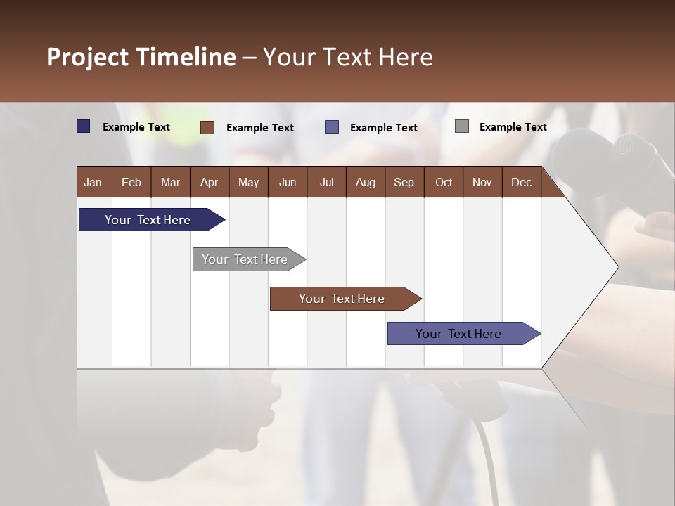 A Person Holding A Microphone In Front Of Microphones PowerPoint Template