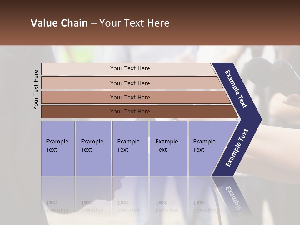 A Person Holding A Microphone In Front Of Microphones PowerPoint Template