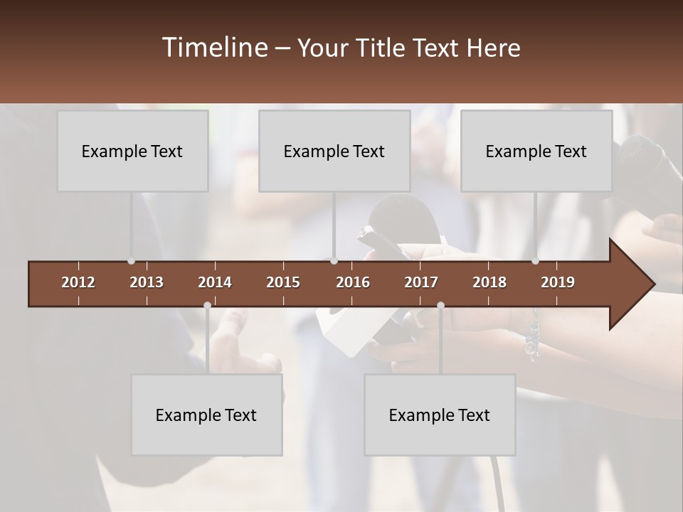 A Person Holding A Microphone In Front Of Microphones PowerPoint Template