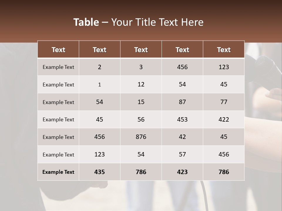 A Person Holding A Microphone In Front Of Microphones PowerPoint Template