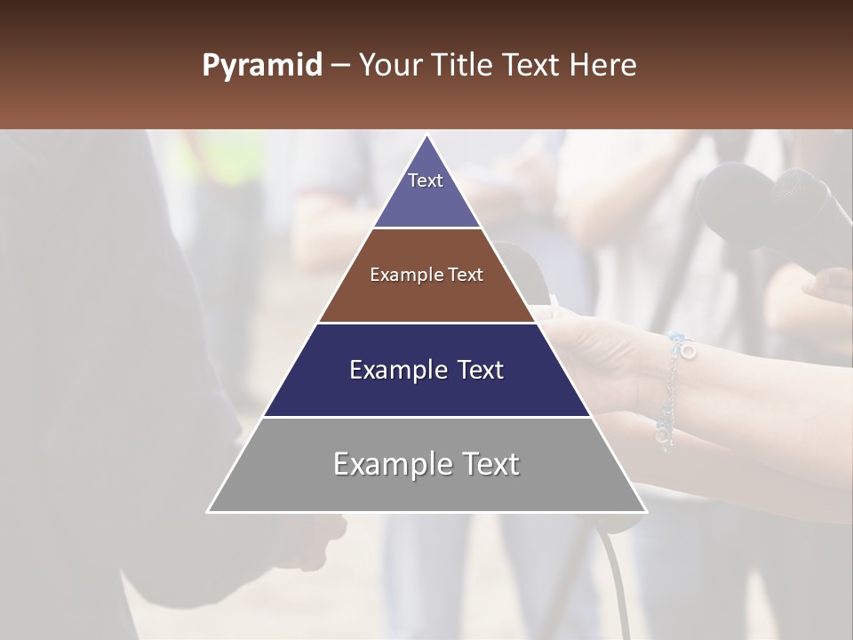 A Person Holding A Microphone In Front Of Microphones PowerPoint Template