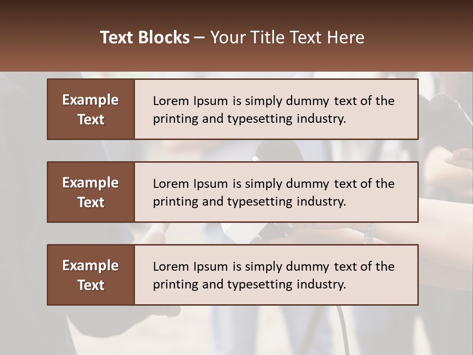A Person Holding A Microphone In Front Of Microphones PowerPoint Template