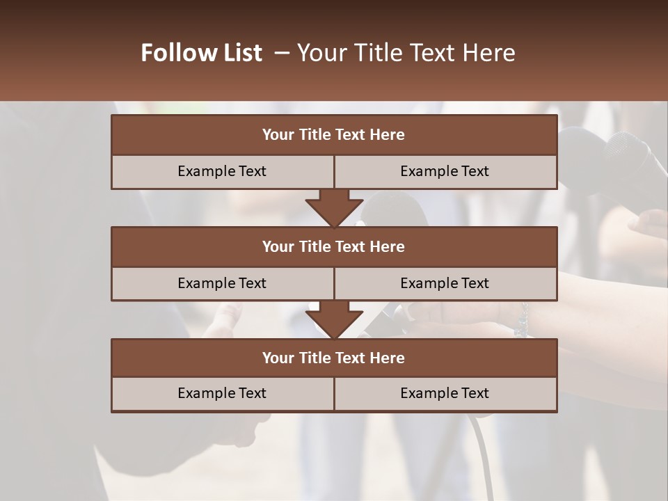 A Person Holding A Microphone In Front Of Microphones PowerPoint Template