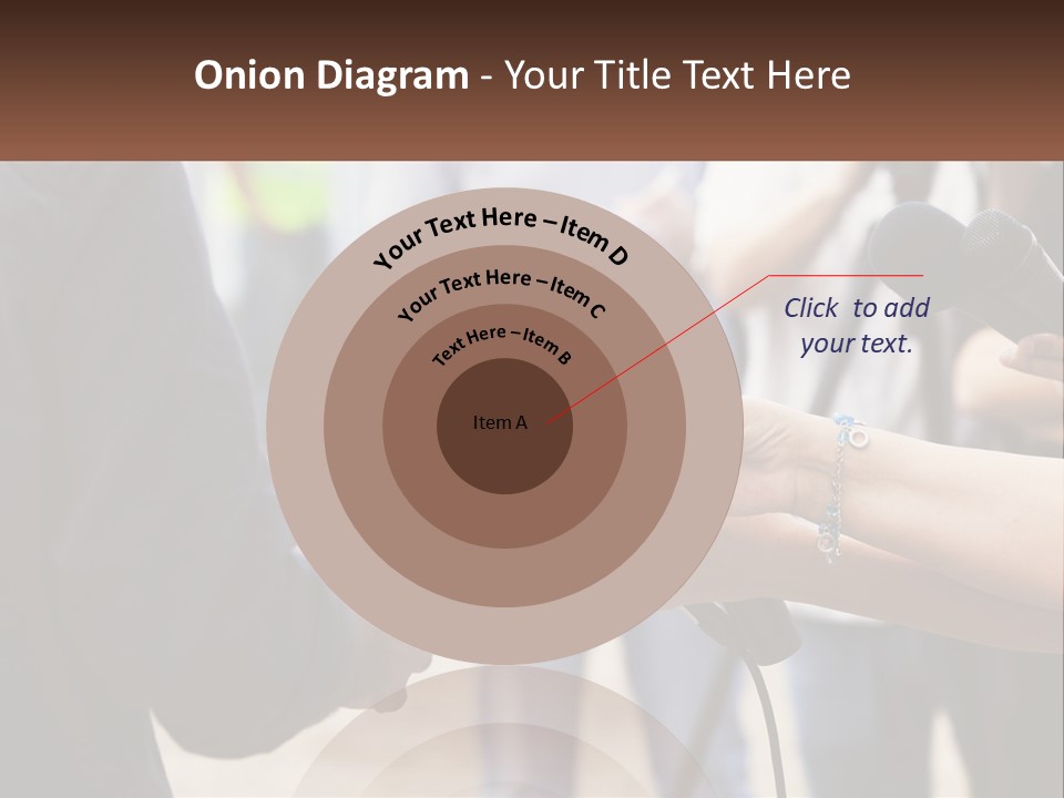 A Person Holding A Microphone In Front Of Microphones PowerPoint Template