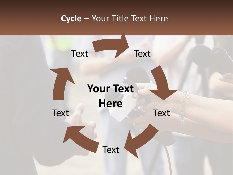 A Person Holding A Microphone In Front Of Microphones PowerPoint Template