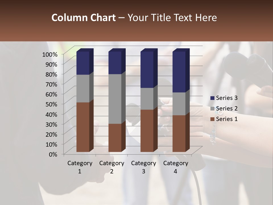 A Person Holding A Microphone In Front Of Microphones PowerPoint Template
