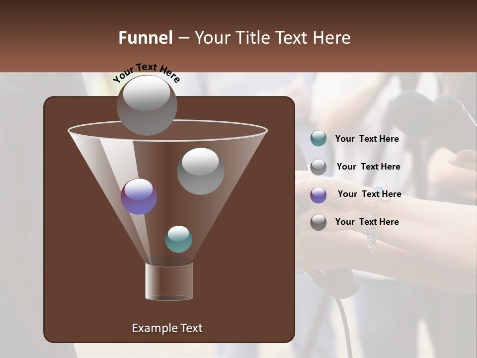 A Person Holding A Microphone In Front Of Microphones PowerPoint Template