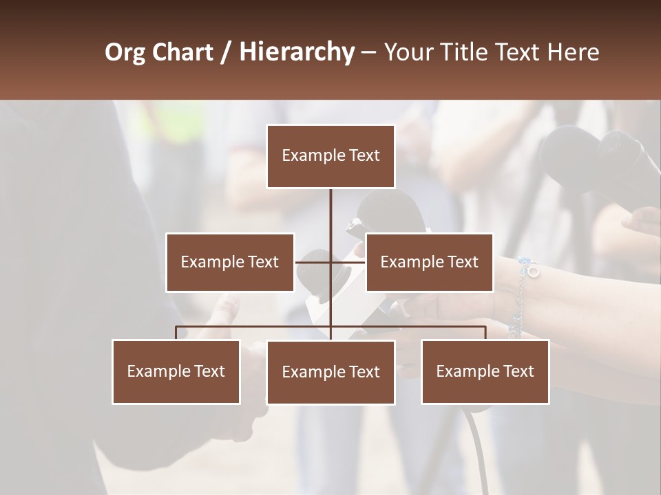 A Person Holding A Microphone In Front Of Microphones PowerPoint Template