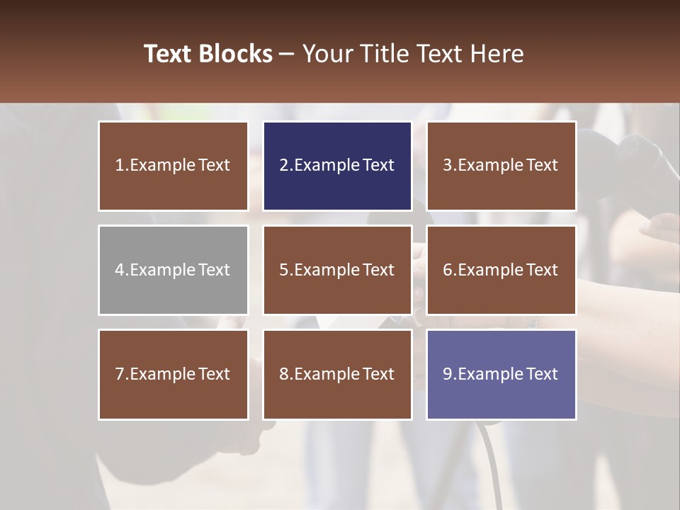 A Person Holding A Microphone In Front Of Microphones PowerPoint Template