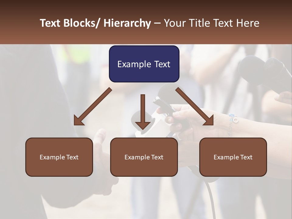 A Person Holding A Microphone In Front Of Microphones PowerPoint Template