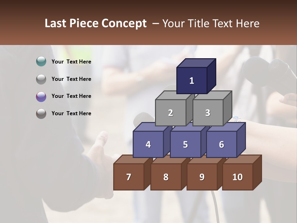 A Person Holding A Microphone In Front Of Microphones PowerPoint Template