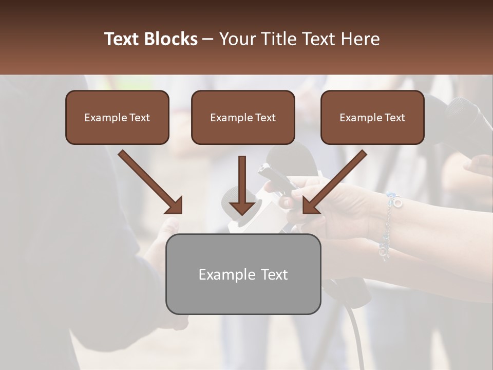 A Person Holding A Microphone In Front Of Microphones PowerPoint Template