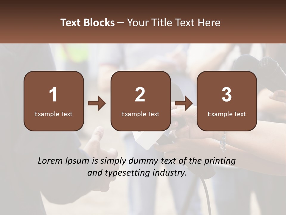 A Person Holding A Microphone In Front Of Microphones PowerPoint Template