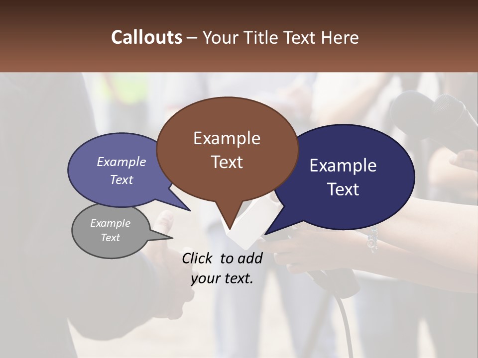 A Person Holding A Microphone In Front Of Microphones PowerPoint Template