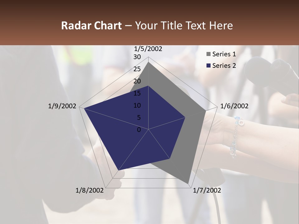 A Person Holding A Microphone In Front Of Microphones PowerPoint Template