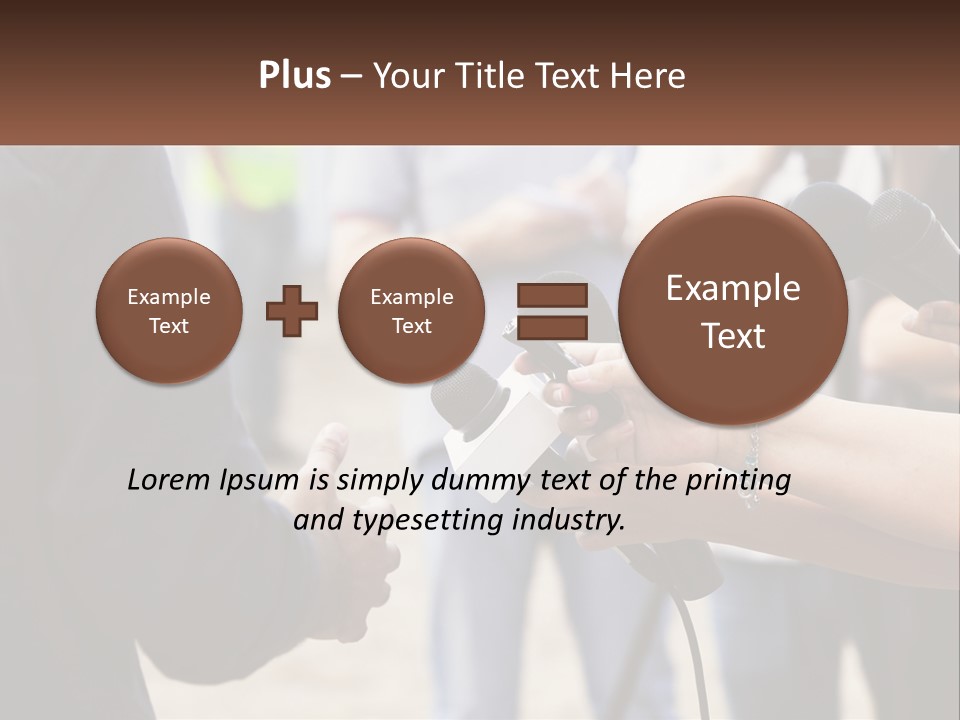 A Person Holding A Microphone In Front Of Microphones PowerPoint Template