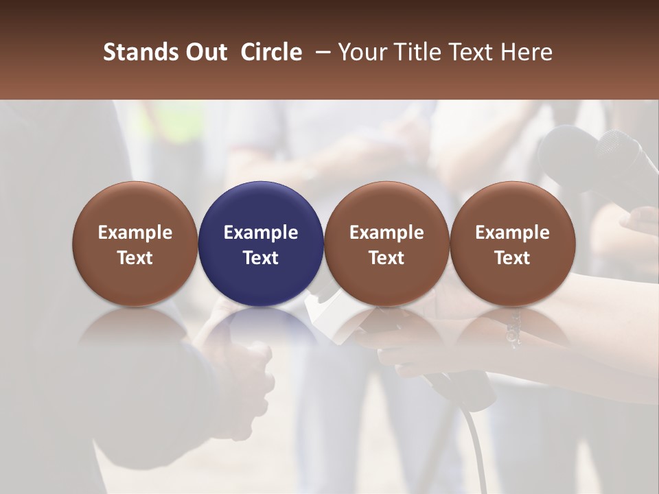 A Person Holding A Microphone In Front Of Microphones PowerPoint Template