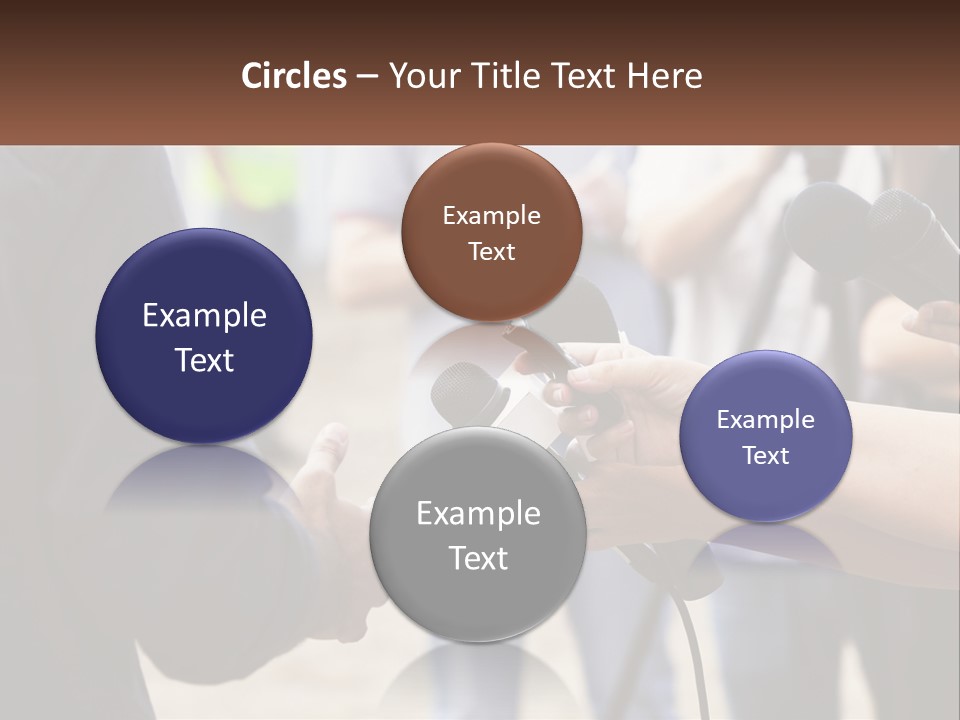 A Person Holding A Microphone In Front Of Microphones PowerPoint Template