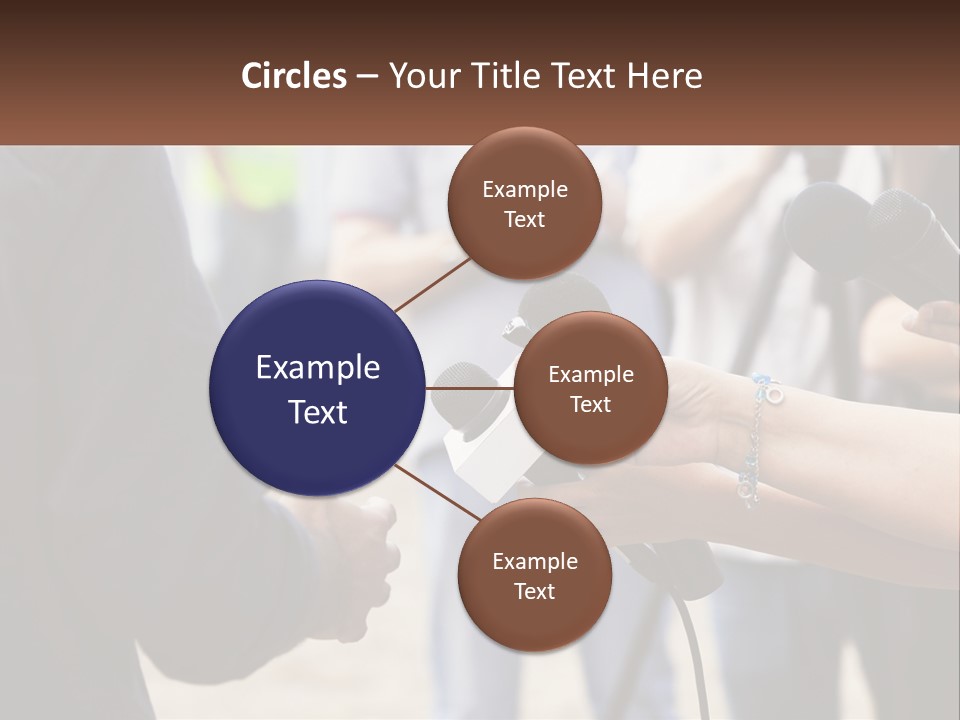 A Person Holding A Microphone In Front Of Microphones PowerPoint Template