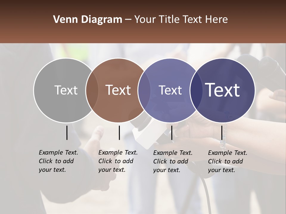 A Person Holding A Microphone In Front Of Microphones PowerPoint Template