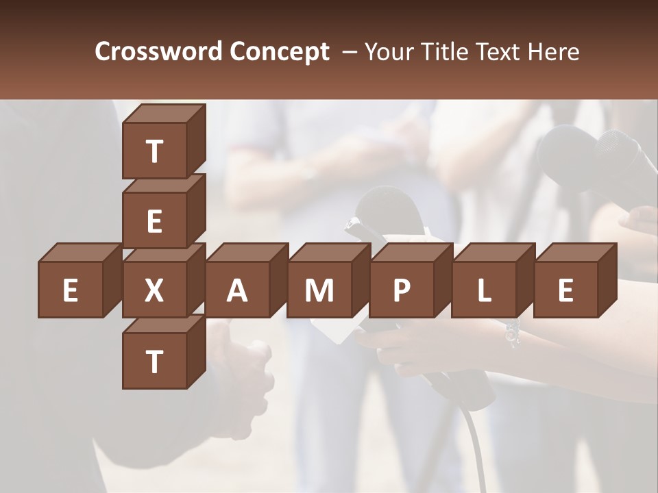 A Person Holding A Microphone In Front Of Microphones PowerPoint Template