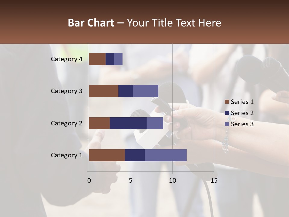 A Person Holding A Microphone In Front Of Microphones PowerPoint Template