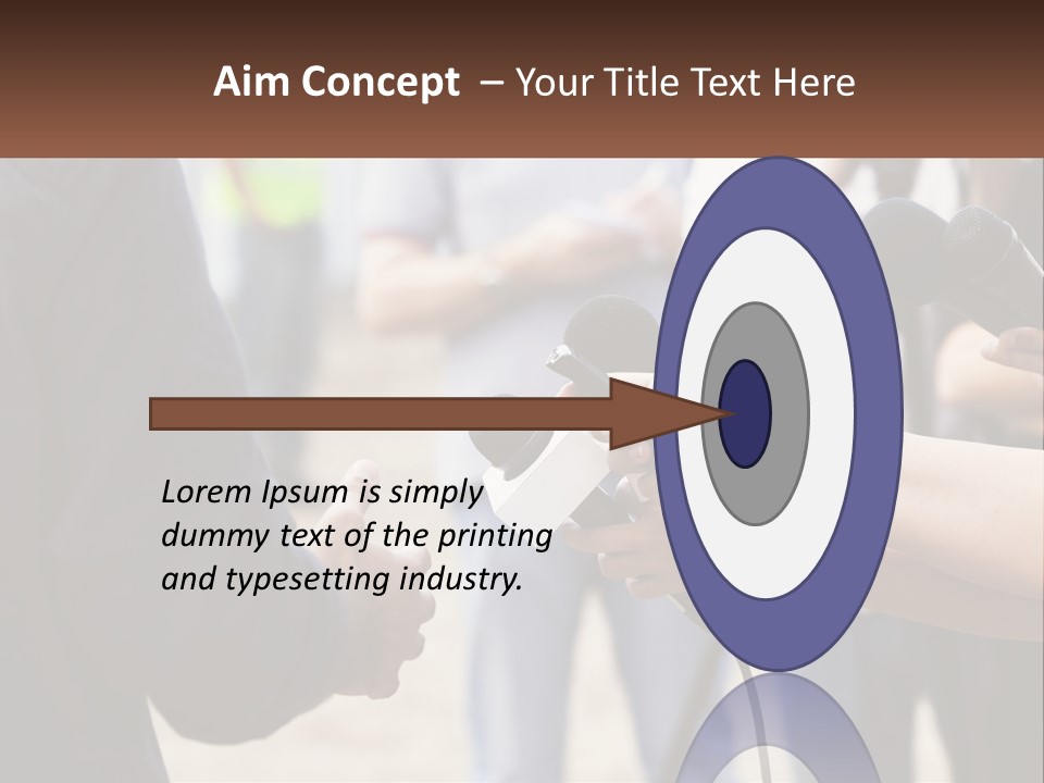 A Person Holding A Microphone In Front Of Microphones PowerPoint Template