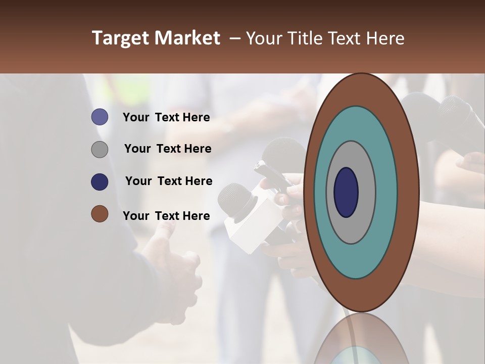 A Person Holding A Microphone In Front Of Microphones PowerPoint Template