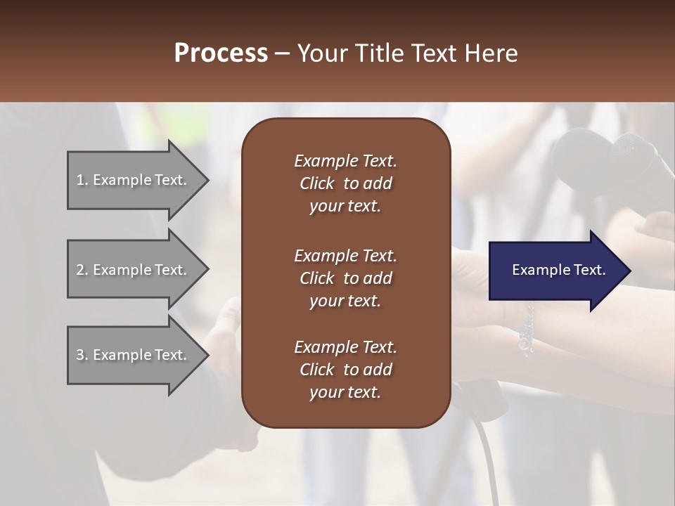 A Person Holding A Microphone In Front Of Microphones PowerPoint Template