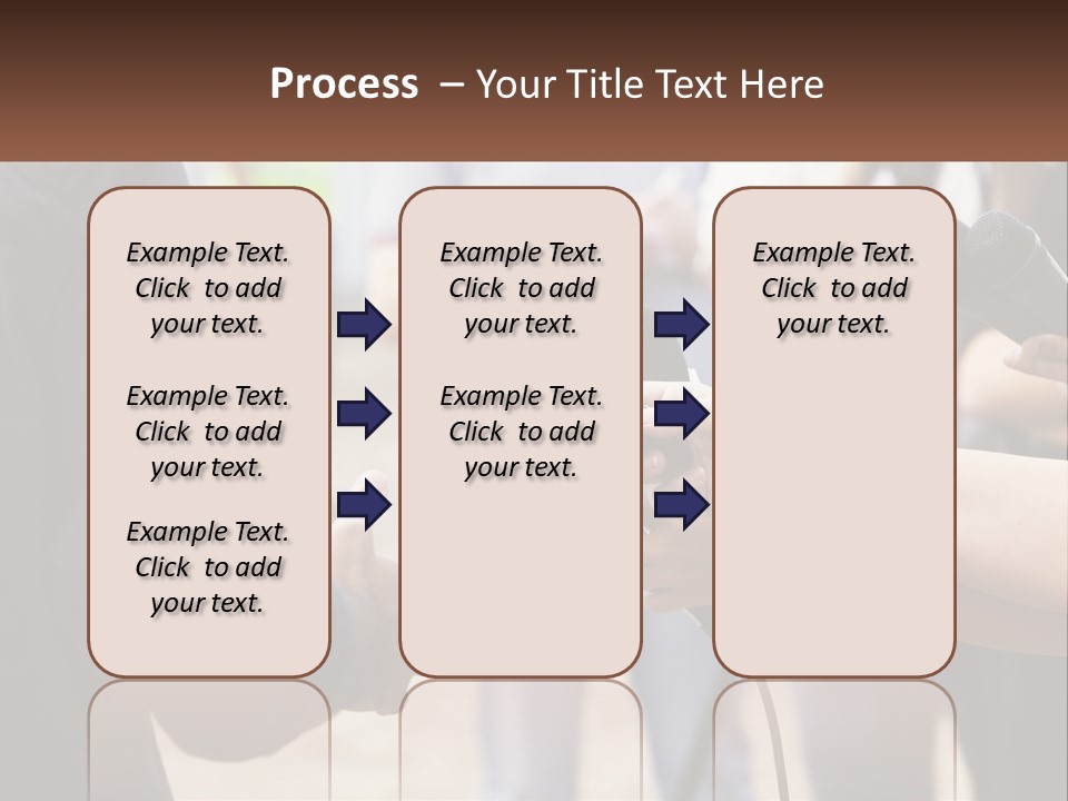 A Person Holding A Microphone In Front Of Microphones PowerPoint Template