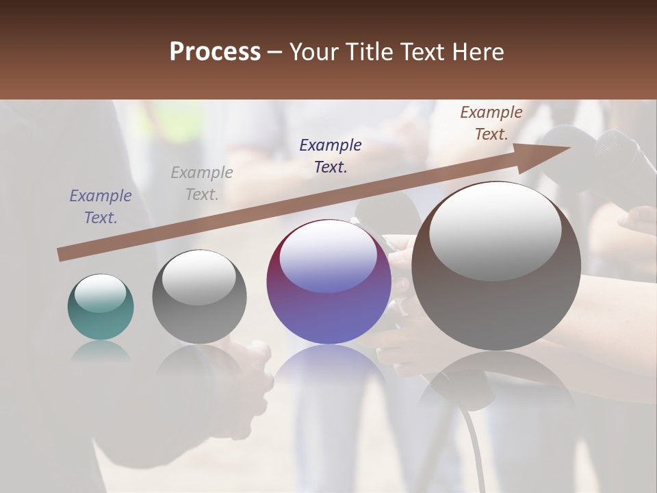 A Person Holding A Microphone In Front Of Microphones PowerPoint Template