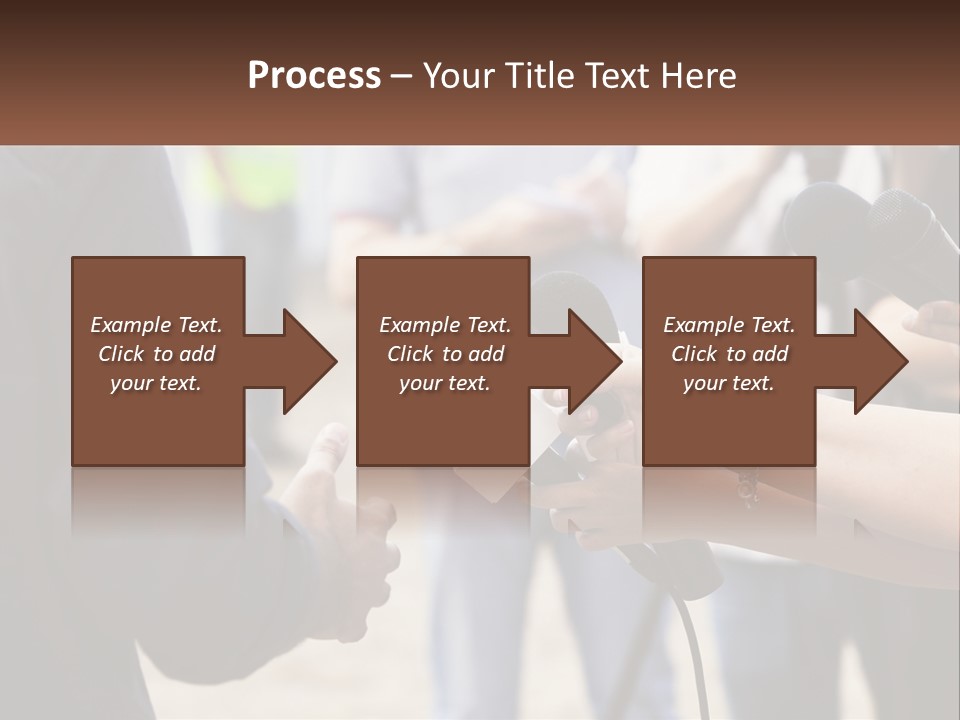 A Person Holding A Microphone In Front Of Microphones PowerPoint Template