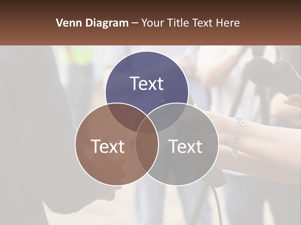 A Person Holding A Microphone In Front Of Microphones PowerPoint Template