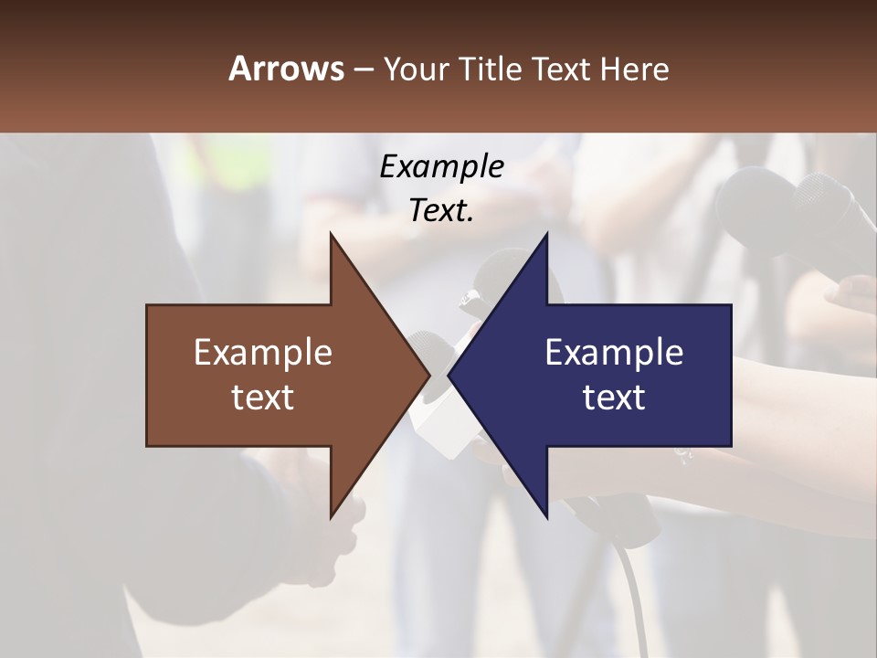 A Person Holding A Microphone In Front Of Microphones PowerPoint Template