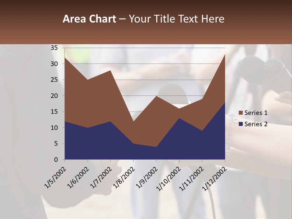 A Person Holding A Microphone In Front Of Microphones PowerPoint Template