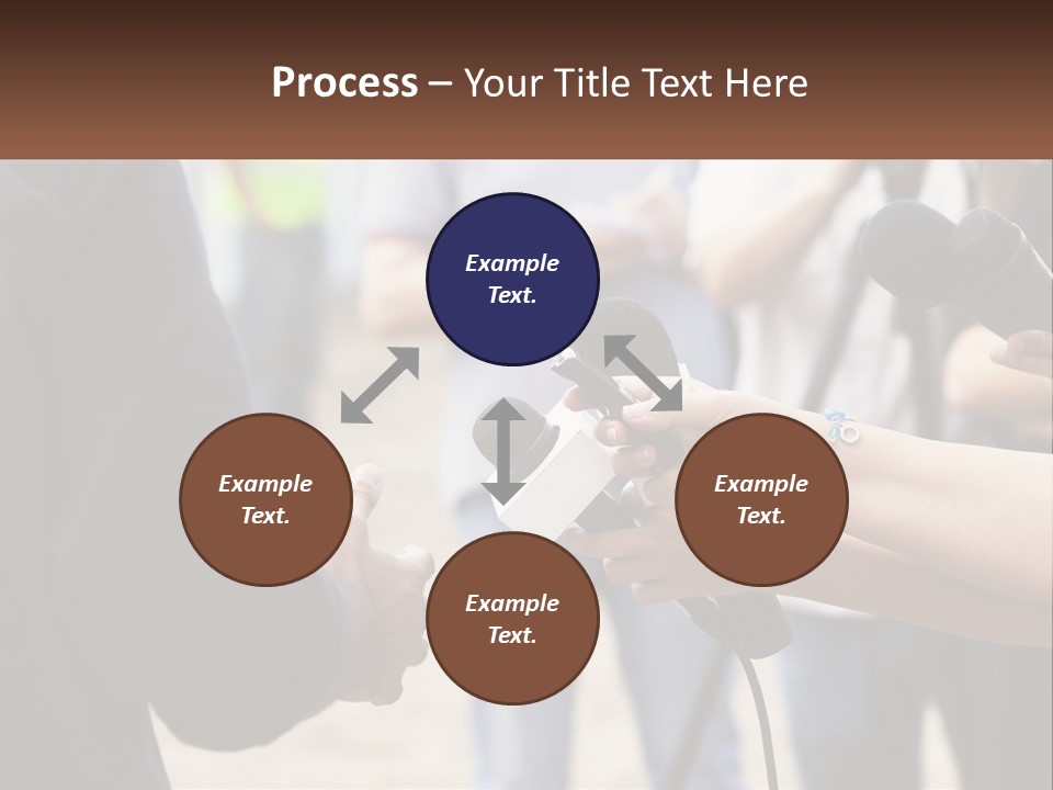 A Person Holding A Microphone In Front Of Microphones PowerPoint Template