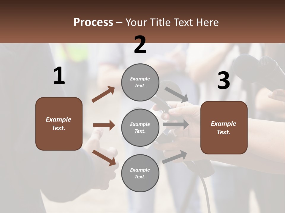 A Person Holding A Microphone In Front Of Microphones PowerPoint Template
