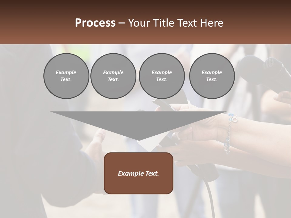 A Person Holding A Microphone In Front Of Microphones PowerPoint Template