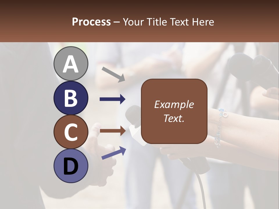 A Person Holding A Microphone In Front Of Microphones PowerPoint Template