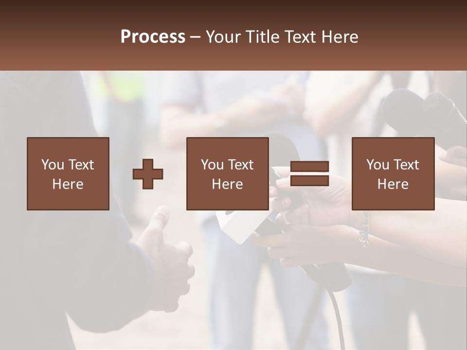 A Person Holding A Microphone In Front Of Microphones PowerPoint Template