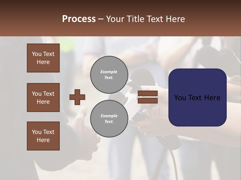 A Person Holding A Microphone In Front Of Microphones PowerPoint Template