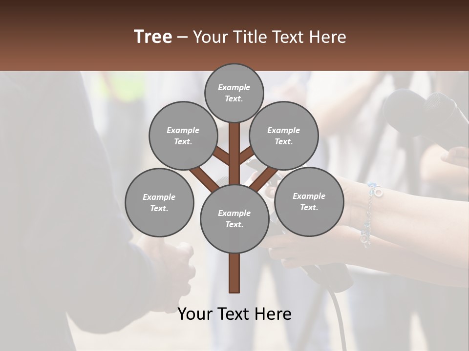 A Person Holding A Microphone In Front Of Microphones PowerPoint Template