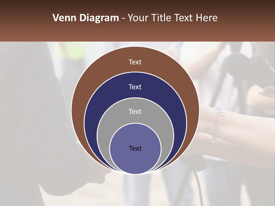 A Person Holding A Microphone In Front Of Microphones PowerPoint Template