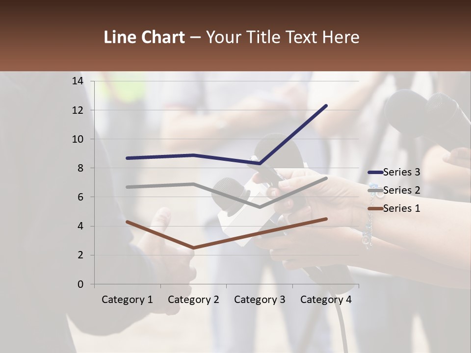 A Person Holding A Microphone In Front Of Microphones PowerPoint Template