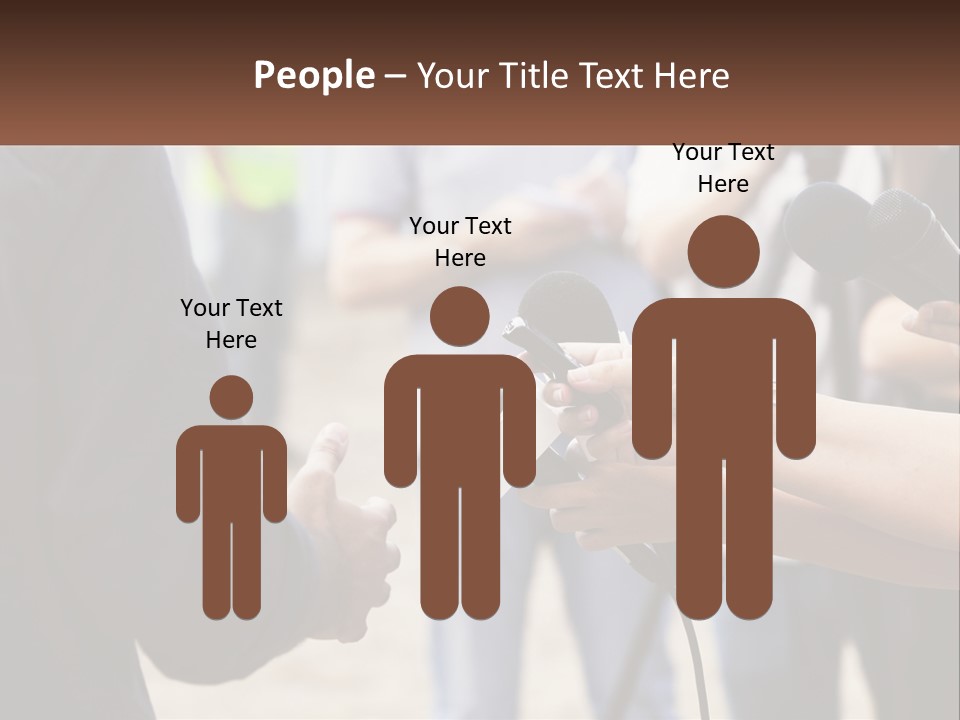 A Person Holding A Microphone In Front Of Microphones PowerPoint Template