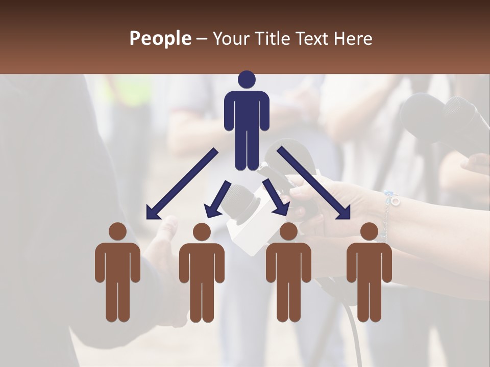 A Person Holding A Microphone In Front Of Microphones PowerPoint Template