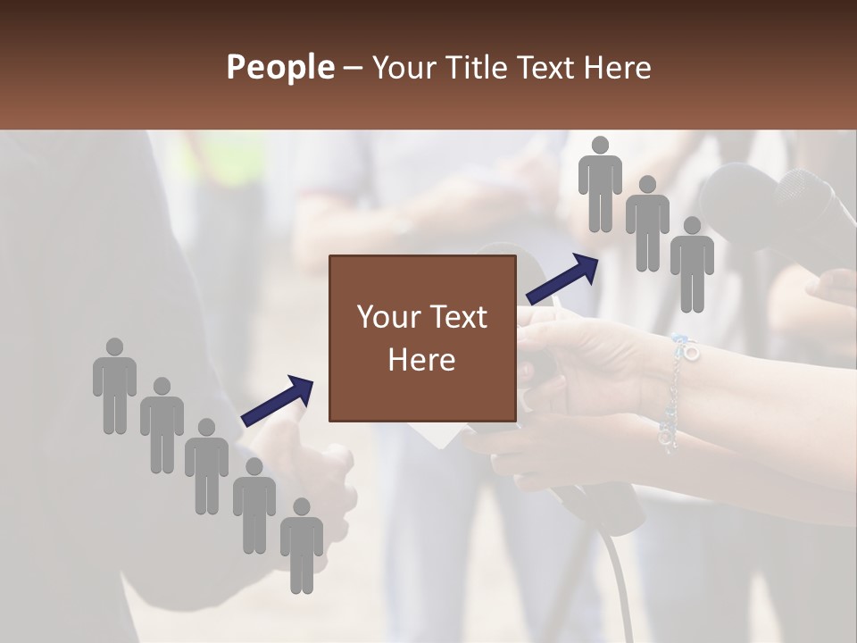 A Person Holding A Microphone In Front Of Microphones PowerPoint Template