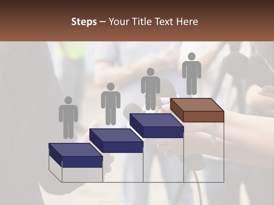 A Person Holding A Microphone In Front Of Microphones PowerPoint Template