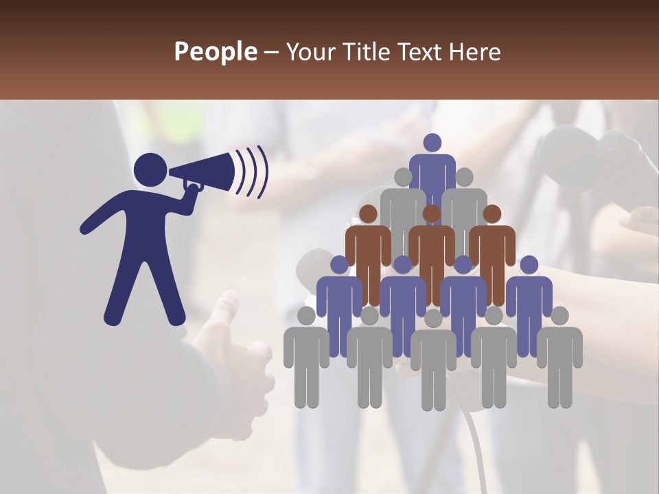 A Person Holding A Microphone In Front Of Microphones PowerPoint Template