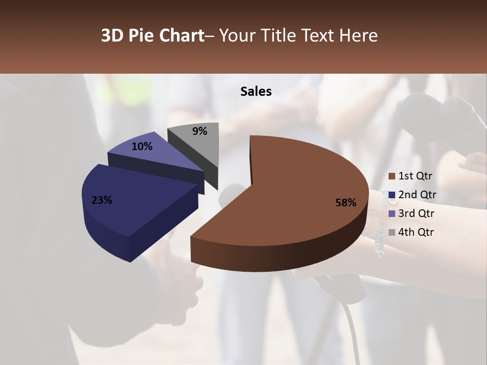 A Person Holding A Microphone In Front Of Microphones PowerPoint Template